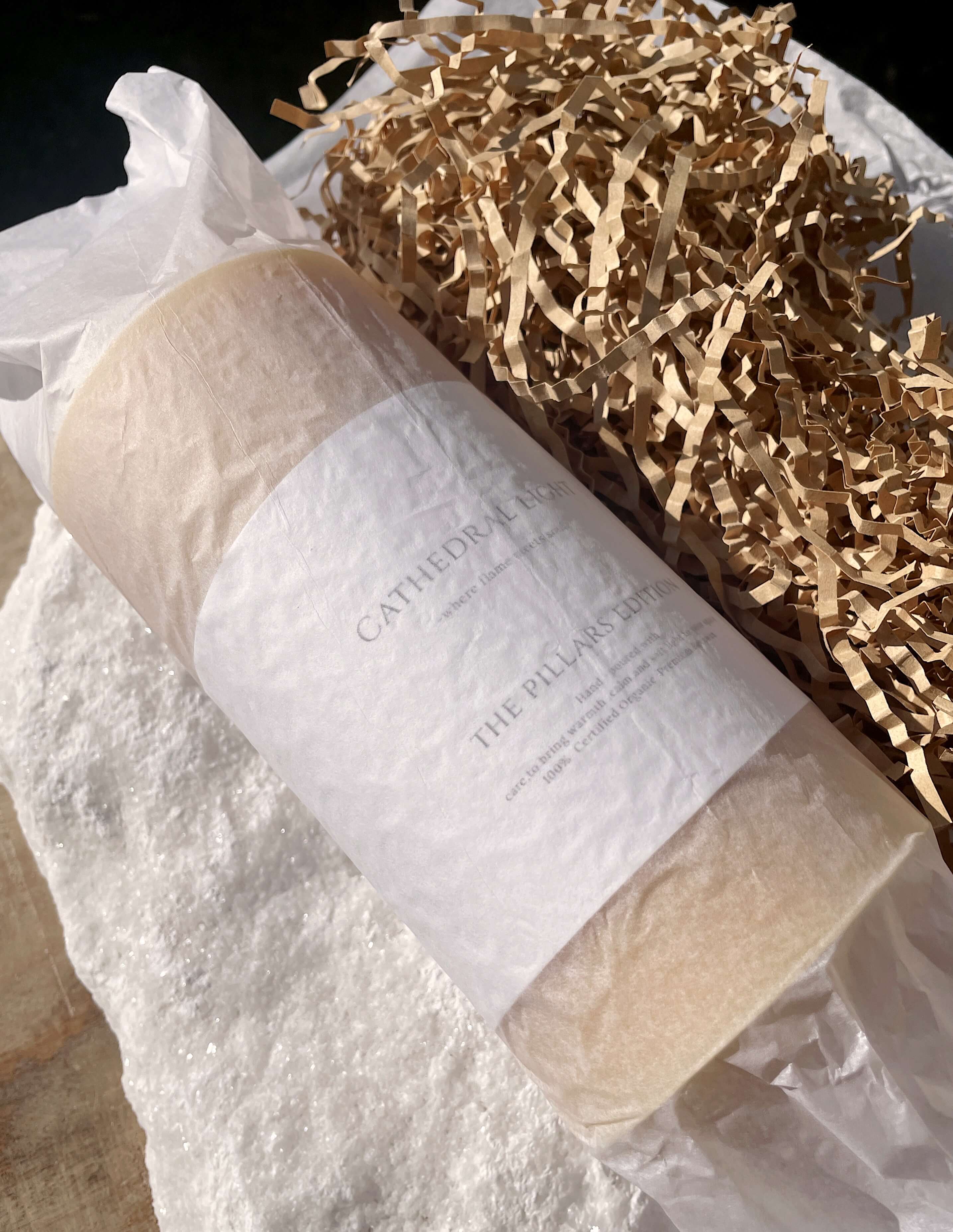 Large Organic Beeswax Pillar Candle -Premium New Zealand Beeswax