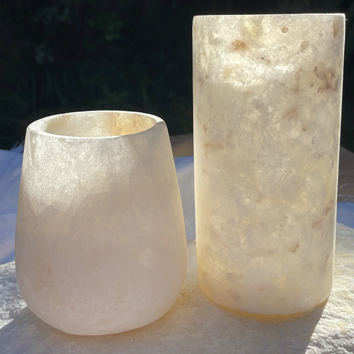 Alabaster Candle Holder